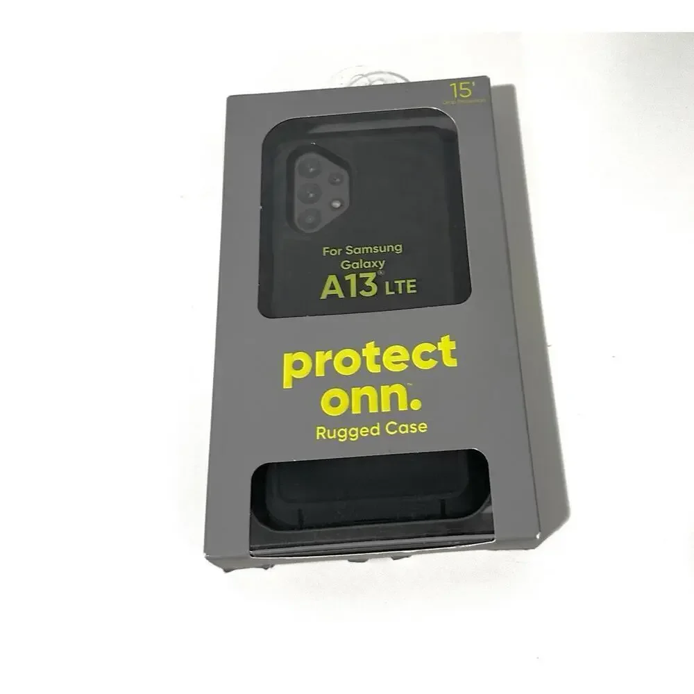 protect onn. Phone Case For Samsung Galaxy A13 LTE Rugged Case Black - New